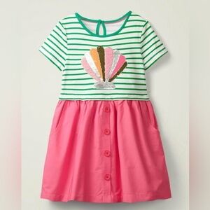 Mini Boden Flip Sequin Shell Dress Size 9/10Y